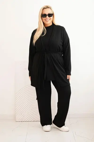 Kesi Komplet dámský Plus Size 3-dílný černý