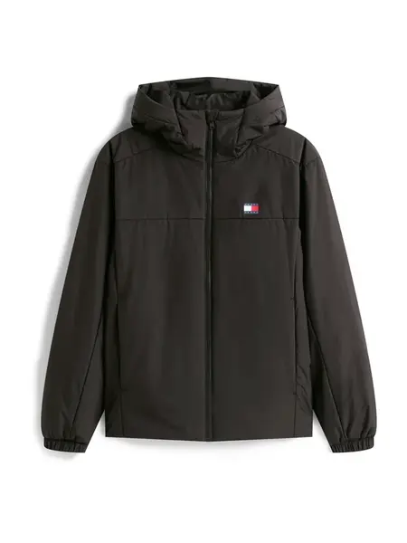 Tommy Jeans Prechodná bunda  červená / čierna / biela