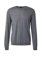 BOSS Sveter 'Leno'  sivá melírovaná