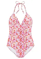 LASCANA Jednodielne plavky  béžová / zelená / fialová / ružová / červená / biela