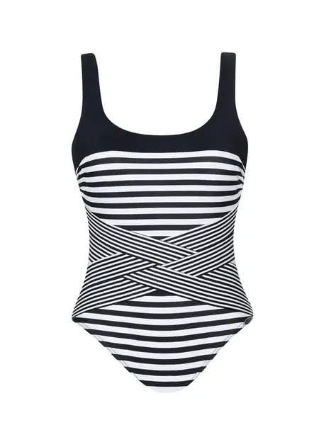 SUNFLAIR Jednodielne plavky  čierna / biela