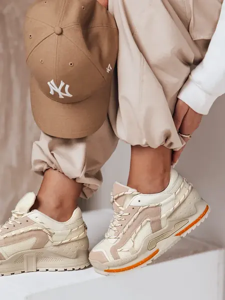 Dámské sneakersy na platformě STREETLY, béžové