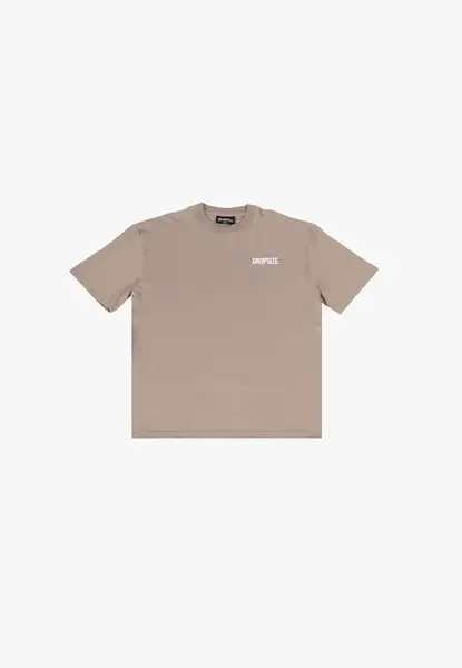 Dropsize Tričko  tmavošedá / biela