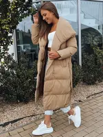 Dámský dlouhý kabát FAVI Barva Khaki DSTREET