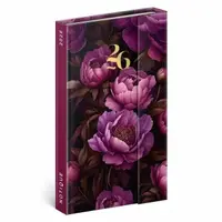 Týdenní magnetický diář Fialové květy 2026