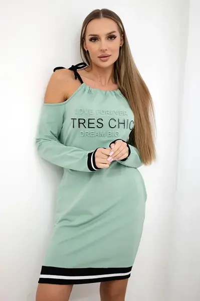 Šaty Tres Chic tmavě mátové