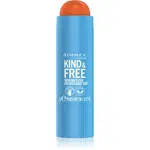 Rimmel Kind & Free multifunkčné líčidlo na oči, pery a tvár odtieň 004 Tangerine Dream 5 g