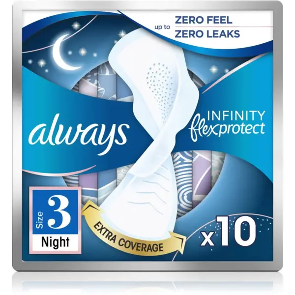 Always Infinity Night Size 3 vložky na deň aj noc 10 ks