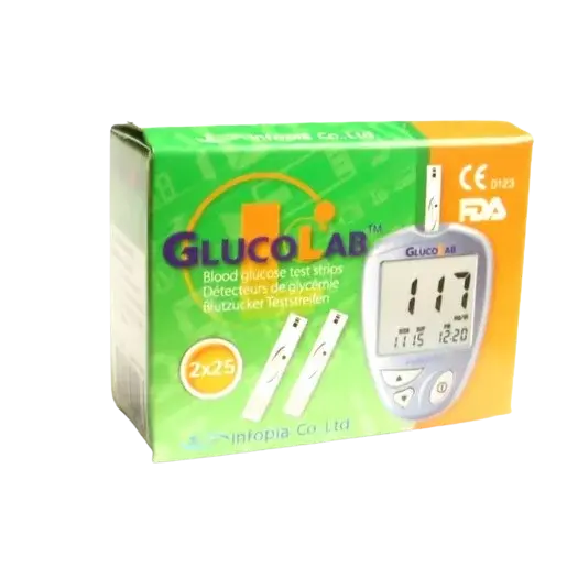 GLUCOLAB Test.prúžky pre glukomer 50 ks