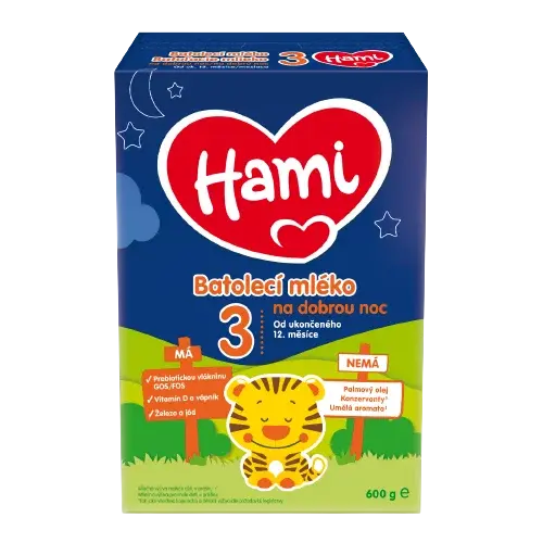 HAMI 3 Batoľacie mlieko na dobrú noc od uk. 12. mesiaca 600 g