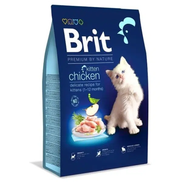 Brit Premium Cat by Nature Kitten Chicken 8 kg | Granule pre mačky