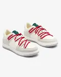 Resti White and gray women's sports sneakers with red laces Olierinc - Footwear