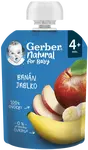 GERBER Natural vrecko banán jablko 4m+ 90 g