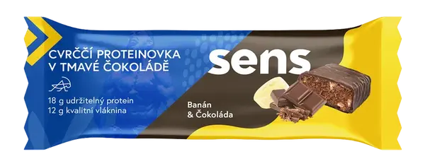 SENS Cvrččí Proteinovka v Tmavej Čokoláde - Banán 60 g
