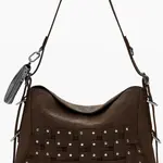 Hnedá kabelka s nitmi