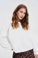 Marisse WOMEN'S SWEATSHIRT Z-BL-4817 OFF WHITE