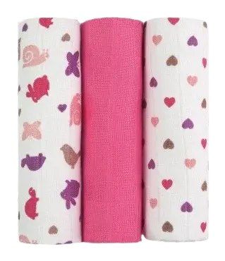 T-TOMI Látkové Tetra plienky, Ružové slimáky 3 ks