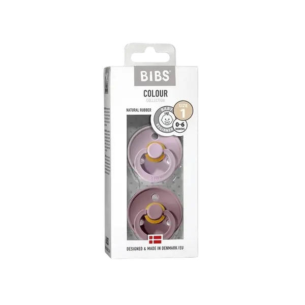BIBS Colour Cumlíky z prírodného kaučuku - veľkosť 1, Dusky Lilac/Heather,