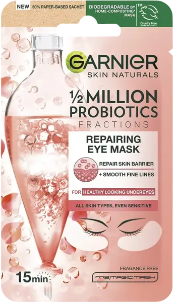 GARNIER Skin Naturals očná textilná maska s probiotickými frakciami 6 g
