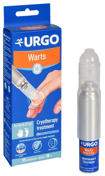 URGO Bradavice Kryoterapeutický prípravok na zmrazenie bradavíc 38 ml