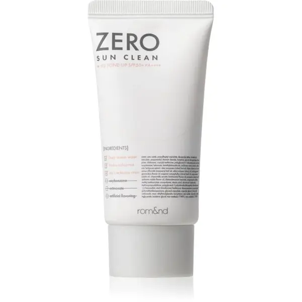 rom&nd Zero Sun Clean ľahký tónovací krém s hydratačným účinkom SPF 50+ odtieň 02 Tone Up 50 ml