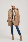 Marisse Large Brown Checkered Scarf