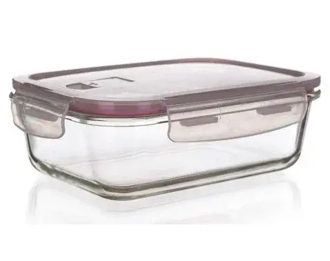 Doza na potraviny Lora 950 ml, bordó, sklo%