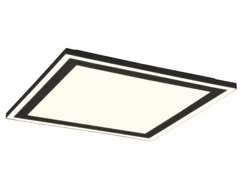 Stropné/nástenné LED osvetlenie Carus 43x43 cm, čierne%