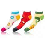 Bellinda
CRAZY IN-SHOE SOCKS 3x - Moderné farebné nízke crazy ponožky unisex - biela - červená - modrá