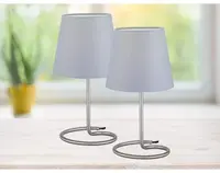 Stolná lampička - set 2 ks Twin, šedá%