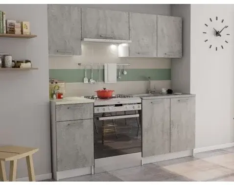 Kuchynský blok Irma, biela / sivý betón%