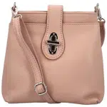 Dámska kožená crossbody kabelka staroružová - Delami Vera Pelle Laira