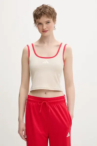 adidas crop top dámský bavlněný s elastanem Stadium