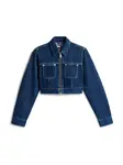 Tommy Jeans Prechodná bunda  modrá denim