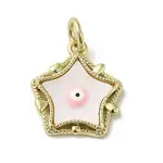 Evil Eye Enamel Shell Pendants