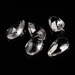 Faceted Teardrop Glass Pendants
