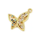 Brass Micro Pave Cubic Zirconia Pendants