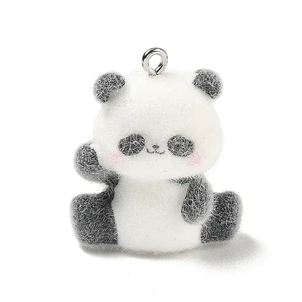 Flocky Opaque Resin Pendants