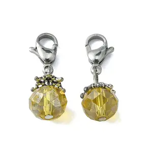 Electroplate Faceted Glass Pendants