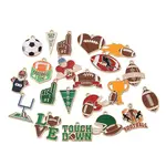 Rugby Alloy Enamel Pendants