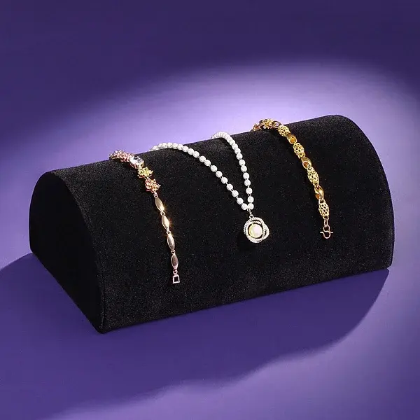 Velvet Necklace Half Round Display Stand