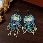 Bohemian Style Glass Seed Beads Dangle Earrings
