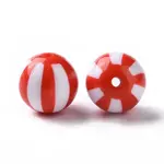 Opaque Acrylic Stripe Beads