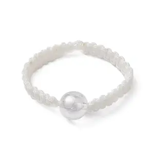 Electroplate Synthetic Crackle Quartz Finger Ring