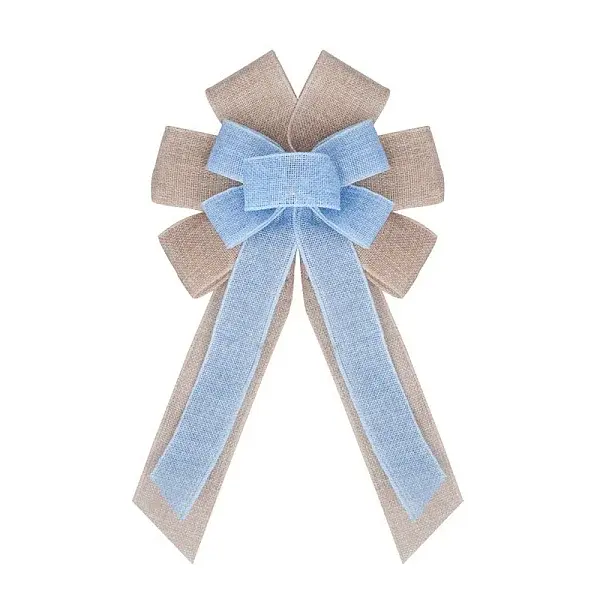 Christmas Linen Big Bowknot Pendant Decorations