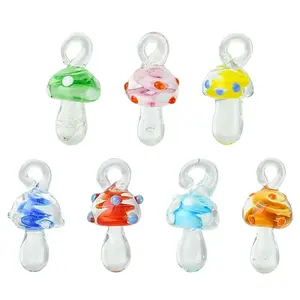 14Pcs 7 Styles Handmade Lampwork Pendants