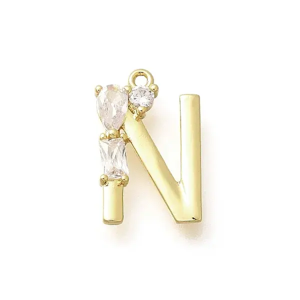 Brass Micro Pave Cubic Zirconia Pendants