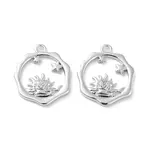 Brass Micro Pave Clear Cubic Zirconia Pendants