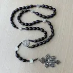 Wood Rosary Bead Necklaces