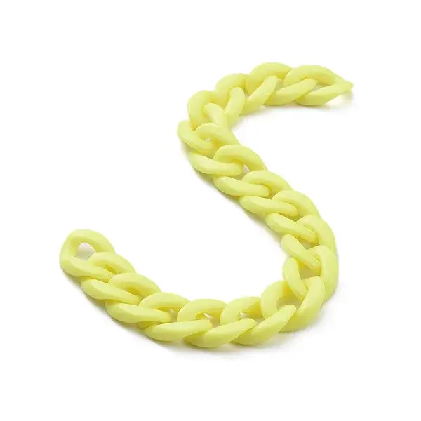 Handmade Opaque Acrylic Curb Chains